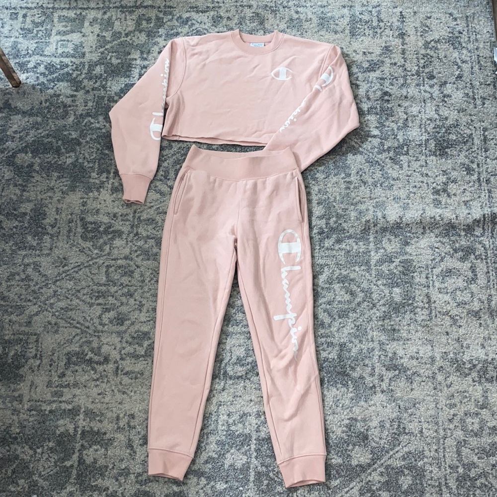 Powder Pink Champion Jogger Set